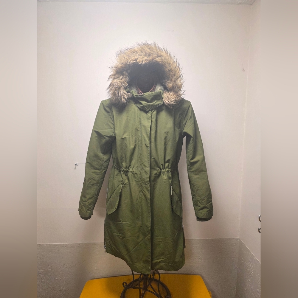 Madewell Women’s Parka Coat – Small – Removable Fuzzy Liner 💚🧥